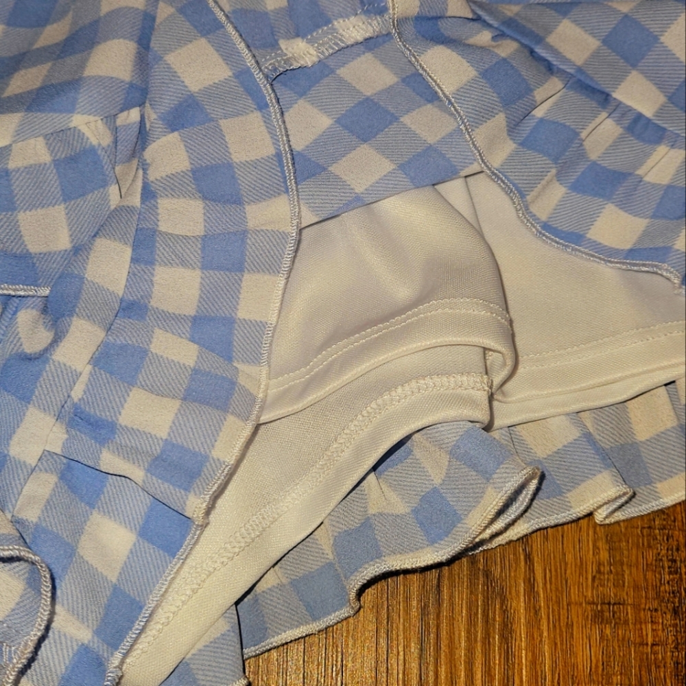 Blue Gingham Jumpsuit - Picture 4 of 5